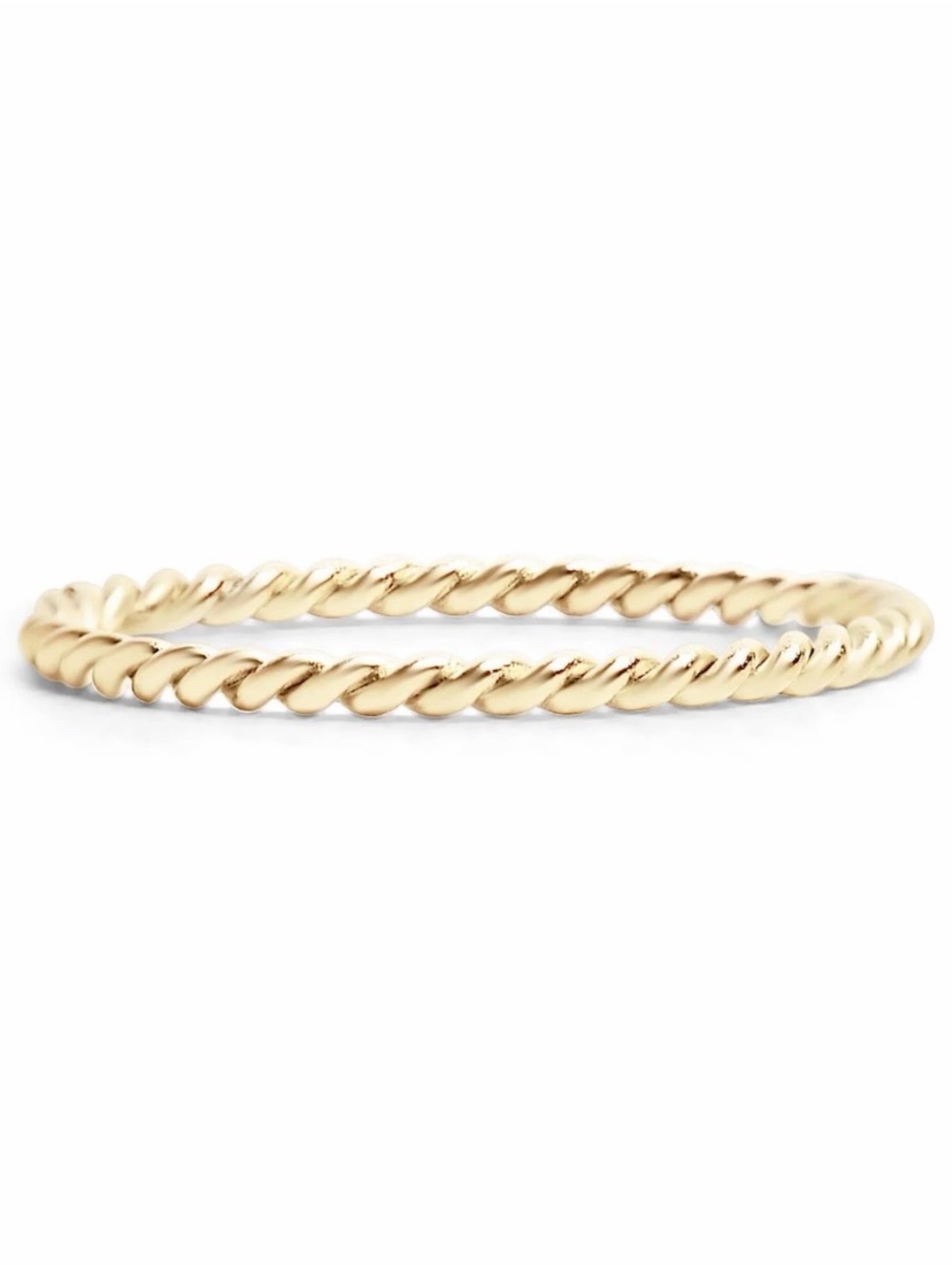 14K Gold Filled PLUS Twisted Rope Band Ring, Size 7